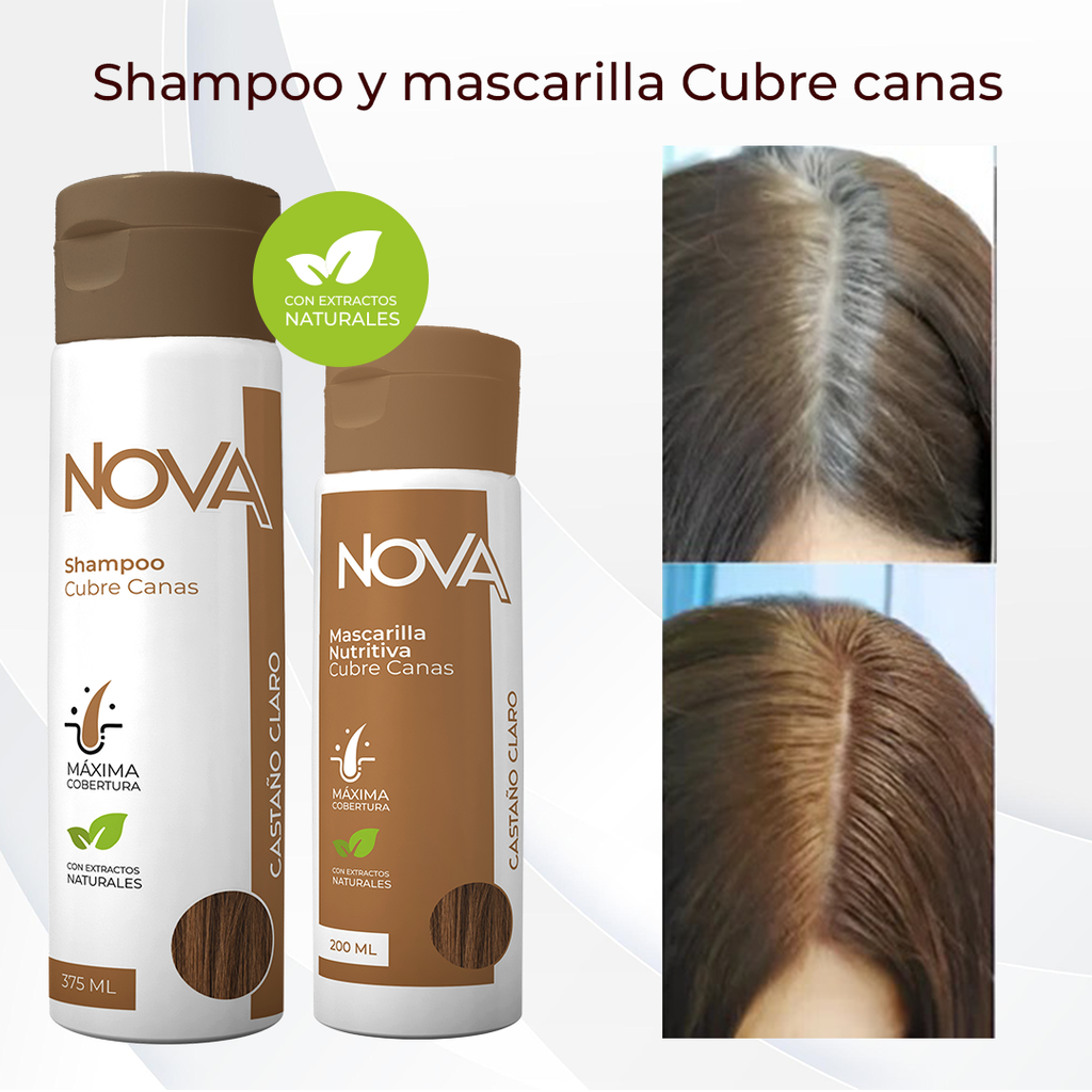 Kit Cubre canas Shampoo y Mascarilla