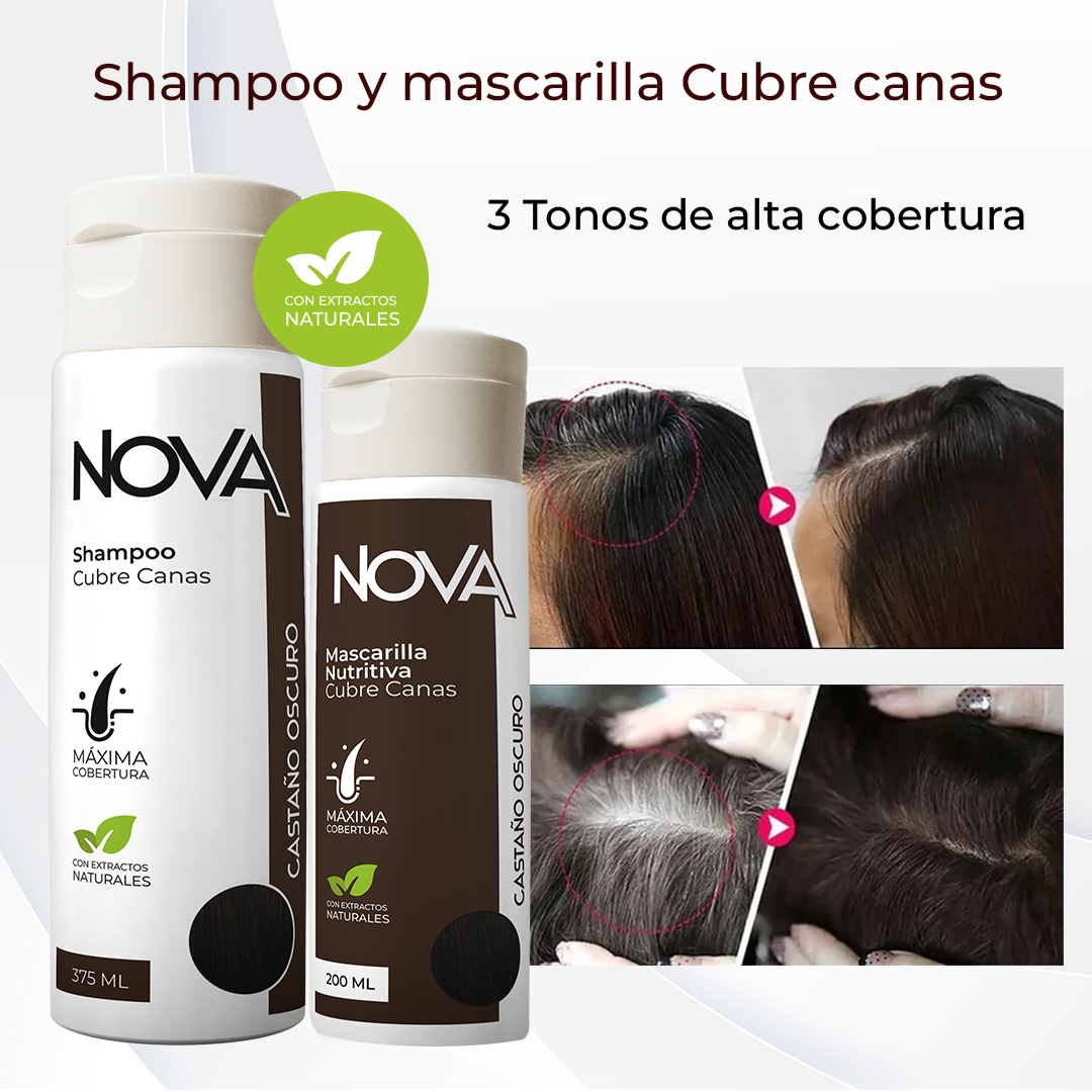 Kit Cubre canas Shampoo y Mascarilla