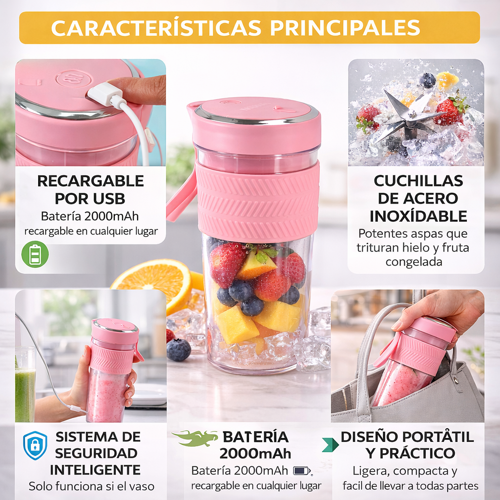 Licuadora Portátil Recargable