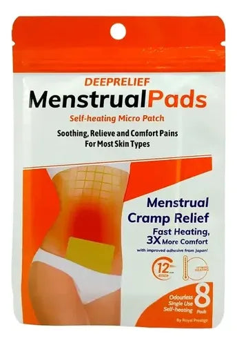 Parches Térmicos Menstruales Deprelief | Alivio Natural del Cólico hasta por 12 Horas