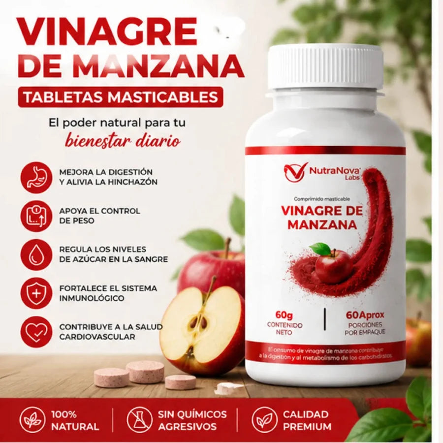 Vinagre de Manzana Tableta Masticable