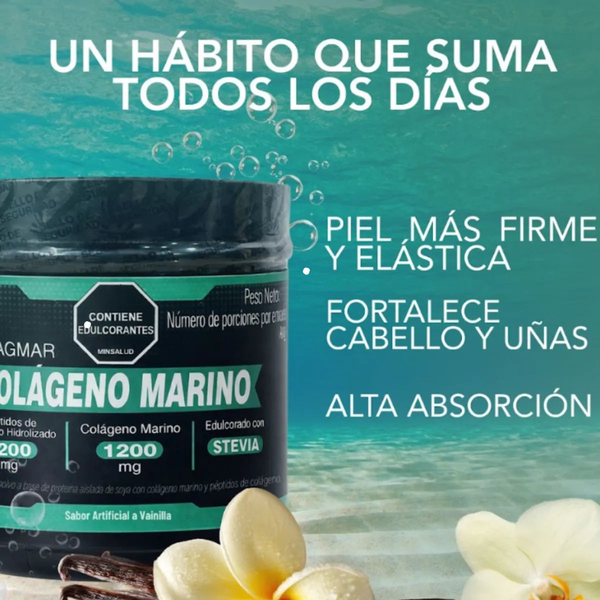 Colágeno marino y Colágeno hidrolizado en Polvo - Piel, Articulaciones y Energía diaria