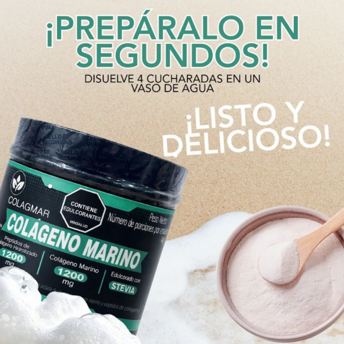Colágeno marino y Colágeno hidrolizado en Polvo - Piel, Articulaciones y Energía diaria